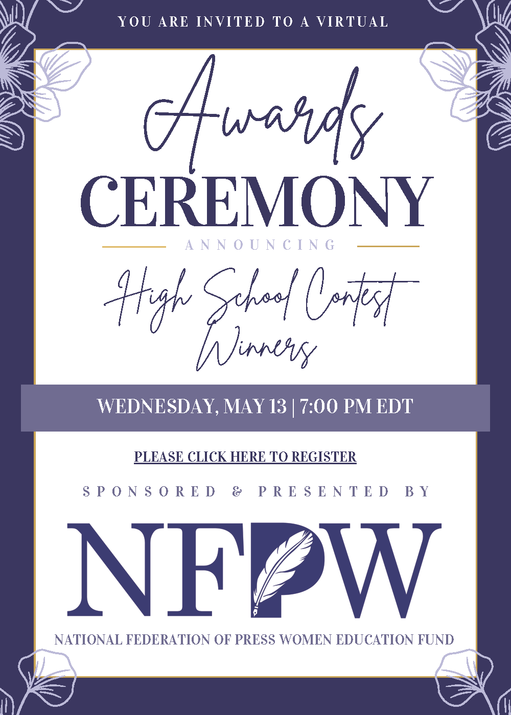 An invitation to the 2026 High School Awards Ceremony